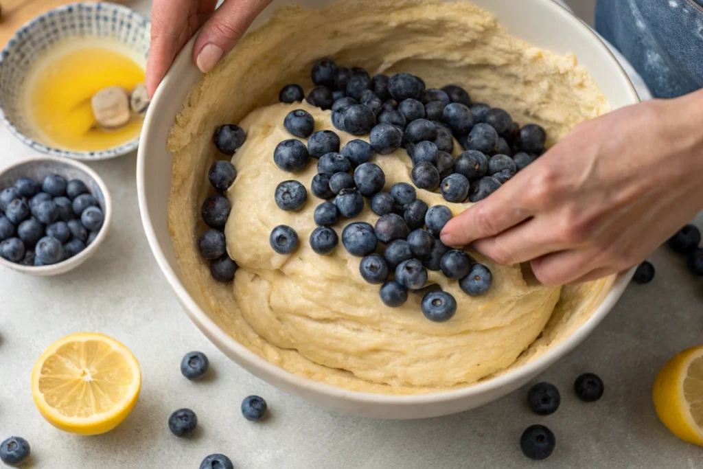 lemon blueberry sourdough bread