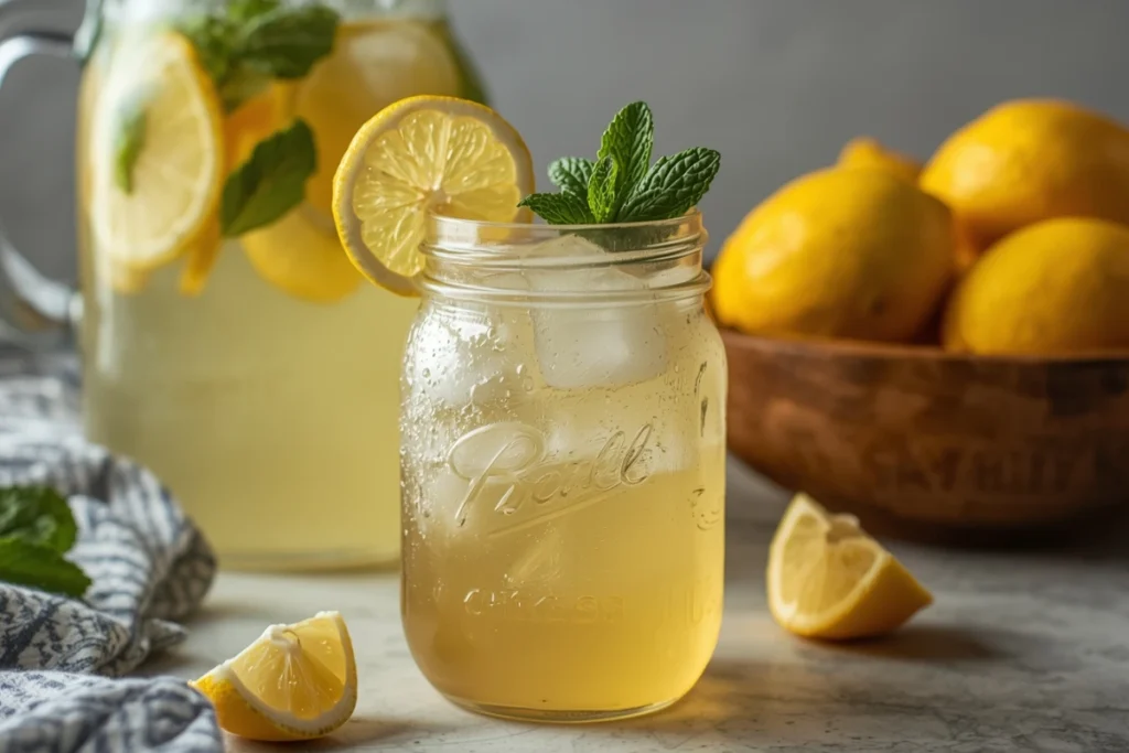 homemade honey lemonade