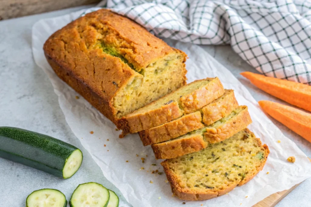 sliced zucchini carrot bread